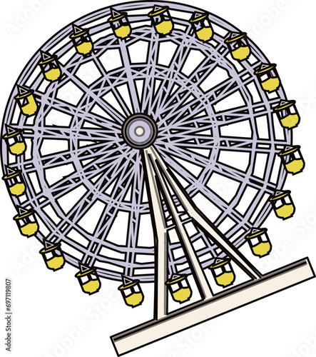 観覧車（Ferris wheel）(eps)