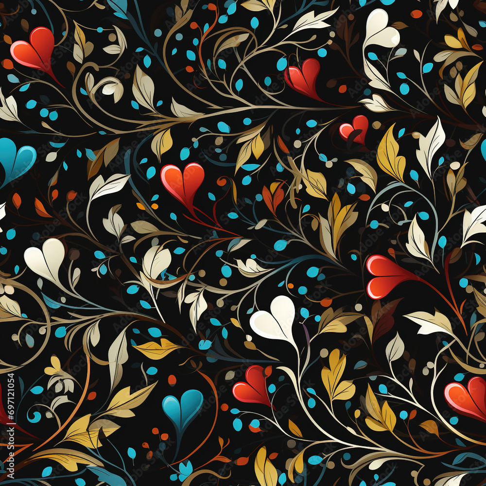 Tangled Love Vines Seamless Patterns Tangled Love Vines Seamless Patterns