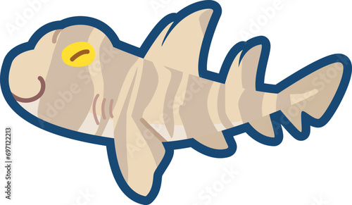 かわいいネコザメのイラスト