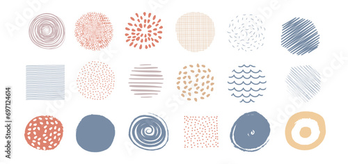 Doodle sketch style of round Abstract black Backgrounds or Patterns hand drawn illustration for concept design