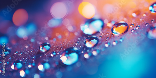 A colorful background with water drops,Abstract Water Droplets