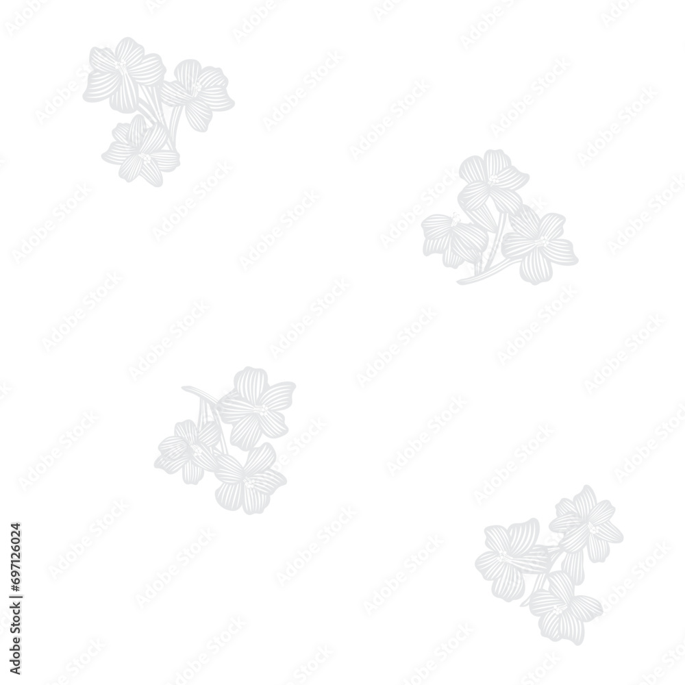 Fototapeta premium Monochrome Botanical Floral Seamless Pattern Design