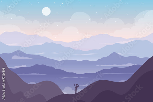 landscape with mountains