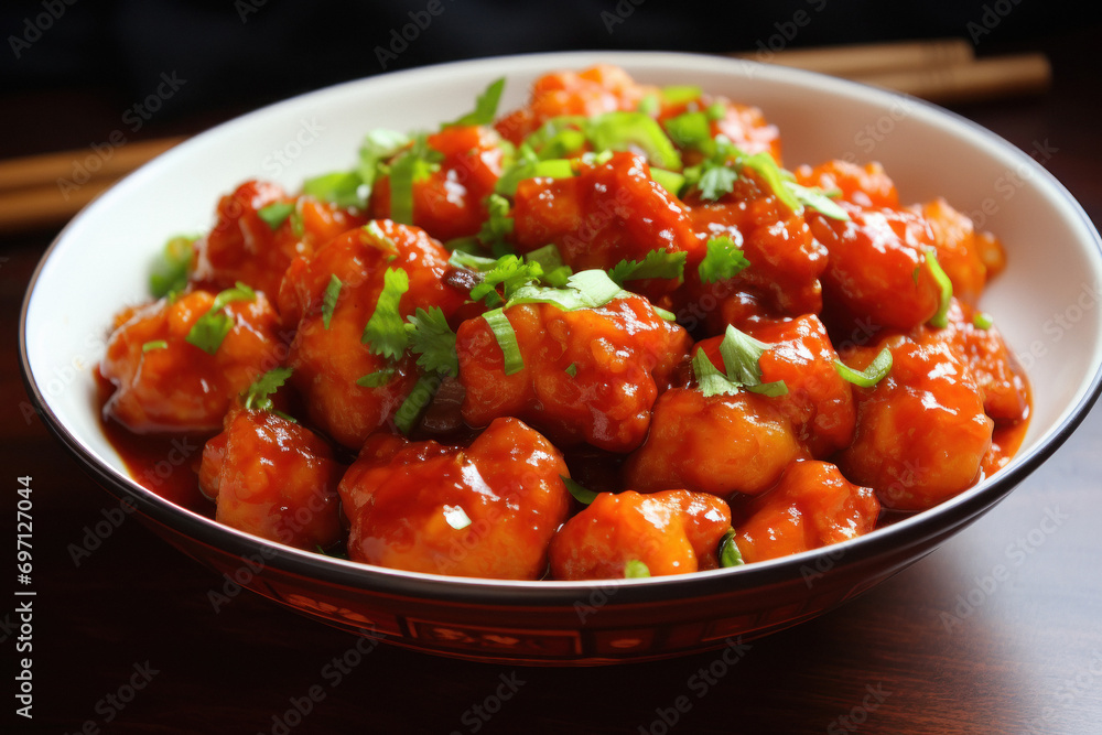 gobi manchurian in ceramic bowl gobi manchurian in ceramic bowl