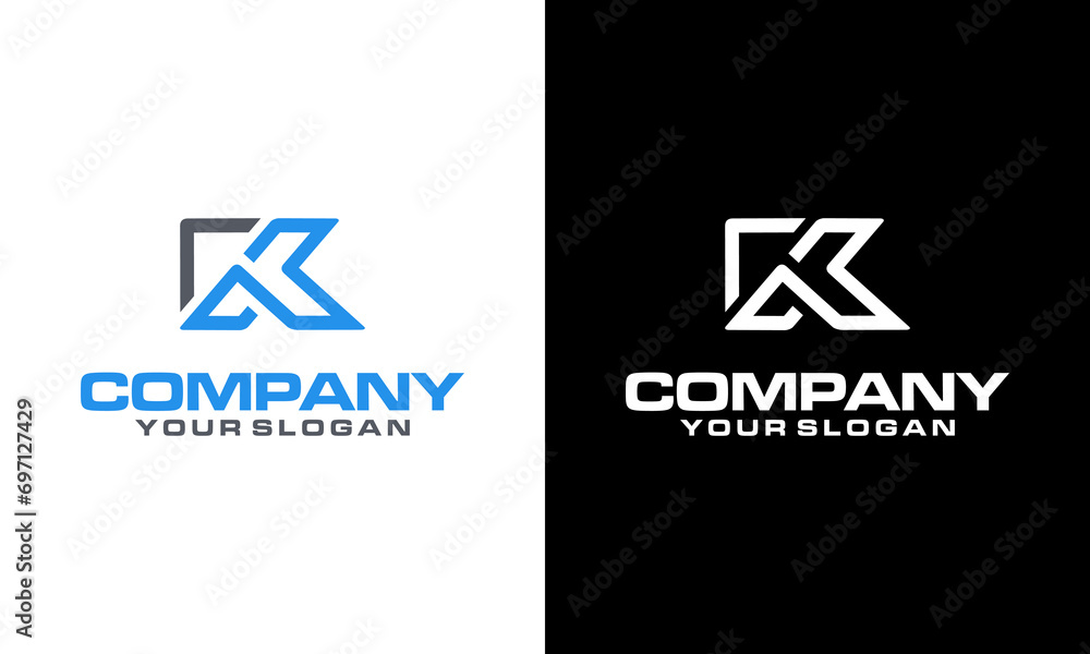 Creative Outstanding professional elegant trendy awesome artistic Gray and Blue color K KK initial based Alphabet icon logo. Creative Outstanding professional elegant trendy awesome artistic Gray and Blue color K KK initial based Alphabet icon logo.