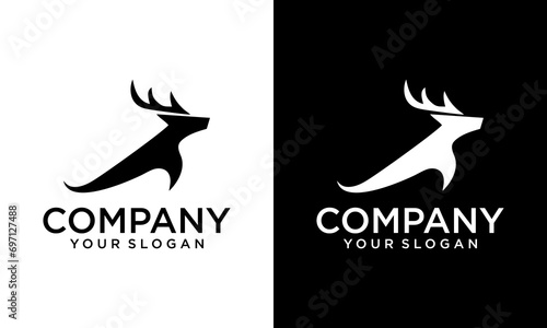 Creative a simple abstract elk deer logo template illustration inspiration