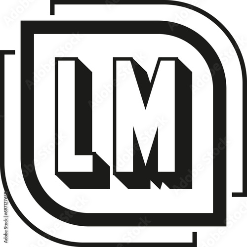 LM letter logo design on white background. LM logo. LM creative initials letter Monogram logo icon concept. LM letter design