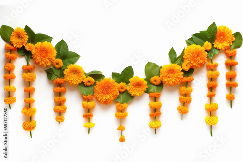 Marigold Flower toran for Diwali Festival #697127860