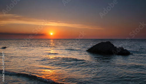 sunset over the sea