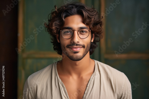 young indian man wearing eyeglasses
