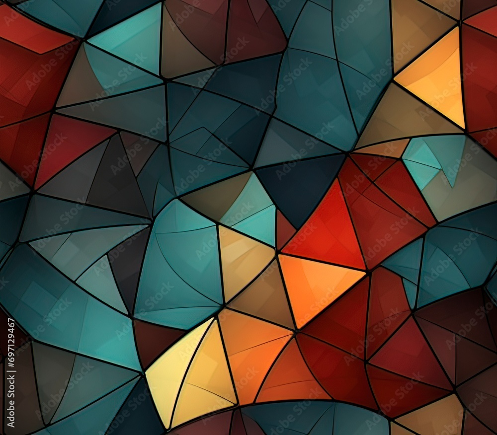 Geometric Fractals Seamless Pattern Geometric Fractals Seamless Pattern