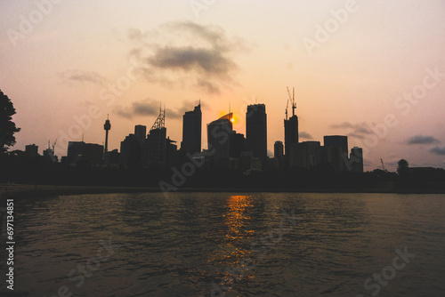 The city skyline of Sydney, Australia. Circular Quay during the forest fires © ShutterFalcon