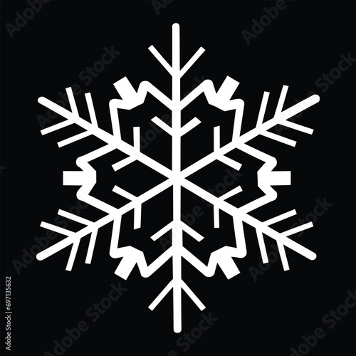 snowflake on black background vector design