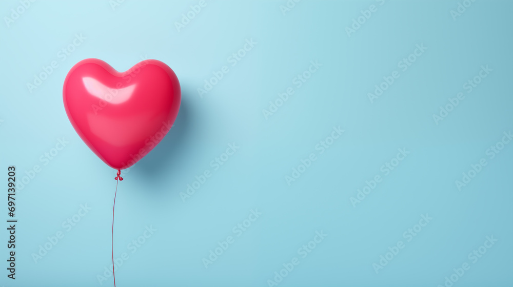 Solitary Heart-Shaped Balloon Against a Calm Blue Background
Solitary Heart-Shaped Balloon Against a Calm Blue Background