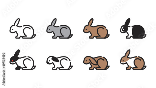うさぎ　イラスト　セット