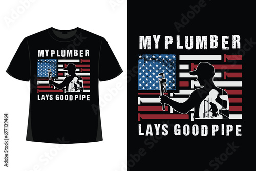 Plumber t-shirt design, Plumber t shirt design, plumber t shirt vector, plumber elements, tools, vector, graphics, background, grunge.