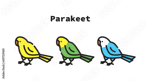 インコ　種類　イラスト