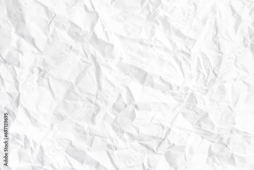 Background image of a wrinkled sheet of paper. ,Wrinkled white paper for graphics and background work.