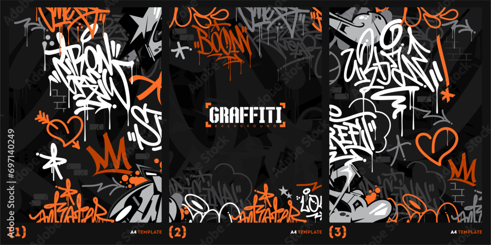 Dark Abstract Urban Style Hiphop Graffiti Street Art Vector Illustration Background Template Dark Abstract Urban Style Hiphop Graffiti Street Art Vector Illustration Background Template
