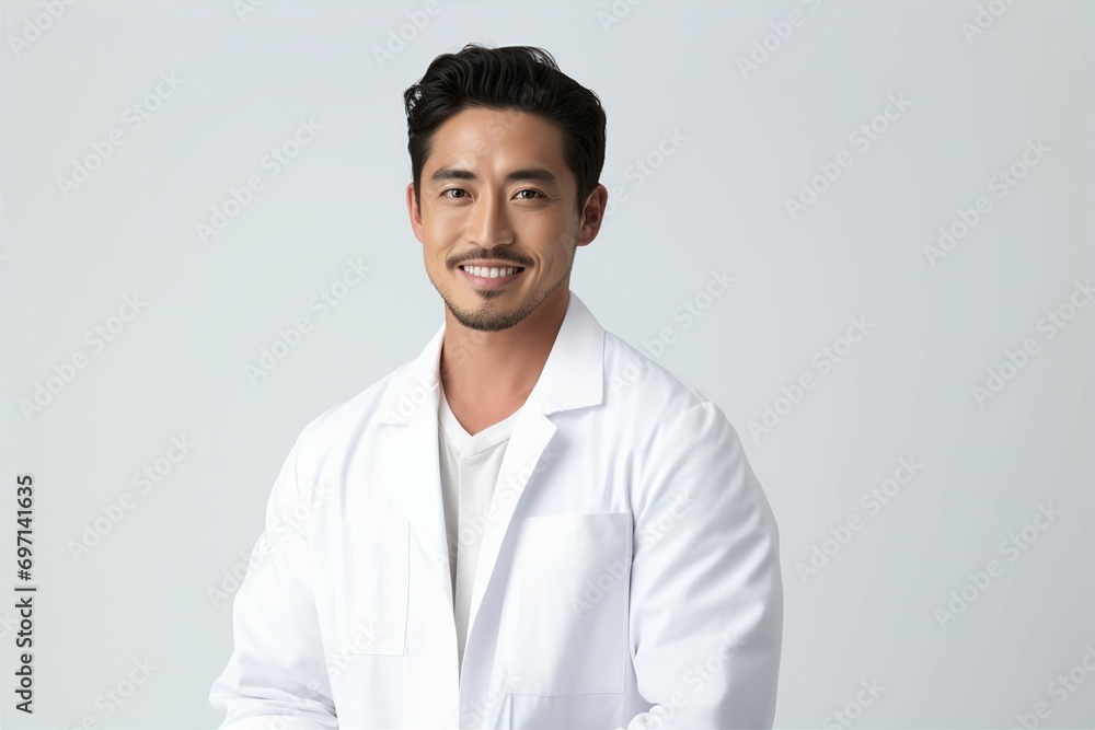 白衣を着た日本人男性(背景なし・医者・医師・歯科医師・薬剤師) 白衣を着た日本人男性(背景なし・医者・医師・歯科医師・薬剤師)