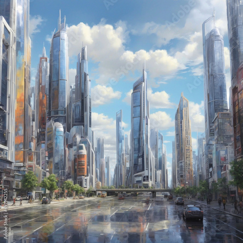 A modern cityscape