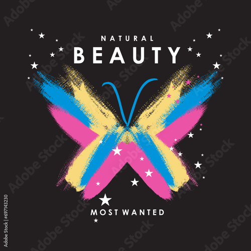 Abstract butterfly brush stock graphic for t-shirt