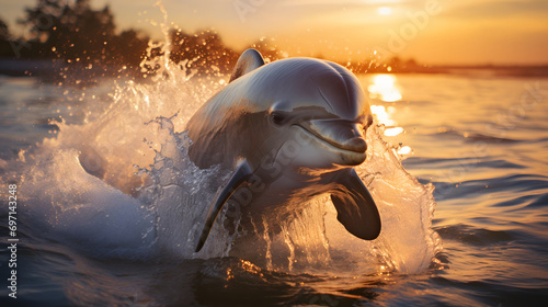 dolphin jumping out of the water