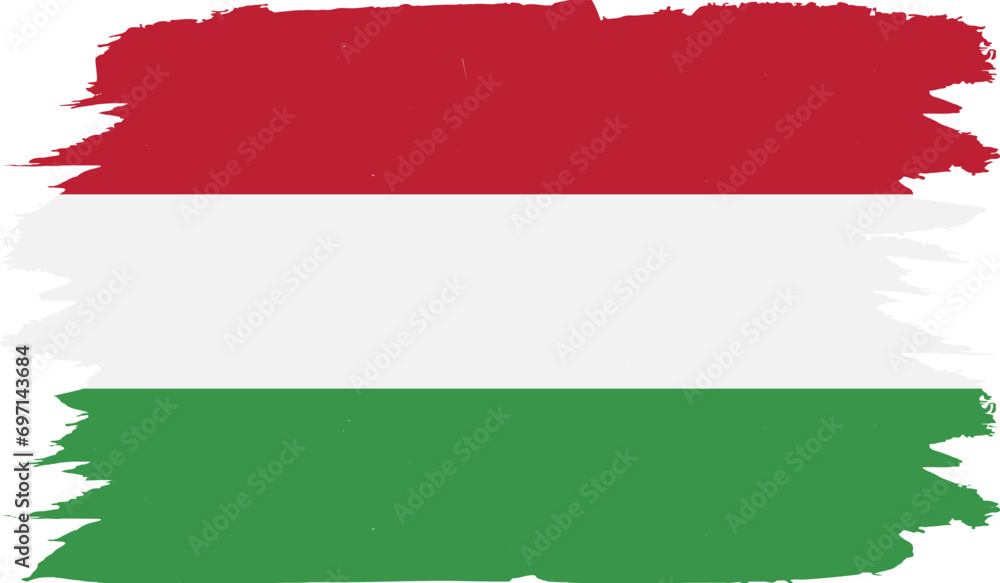 Fototapeta premium Vector Hungary flag background illustration texture, graphic, icon, texture, emblem, flat,