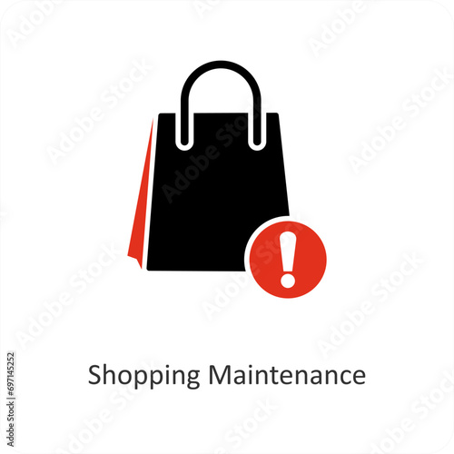Shopping Maintenance and fix icon concept