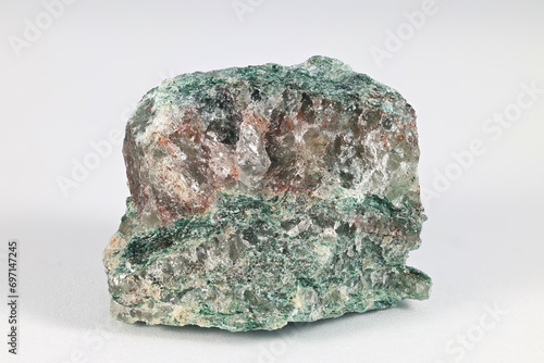 Fuchsite, also known as chrome mica, is a chromium (Cr) rich variety of the mineral muscovite, belonging to the mica group of phyllosilicate minerals