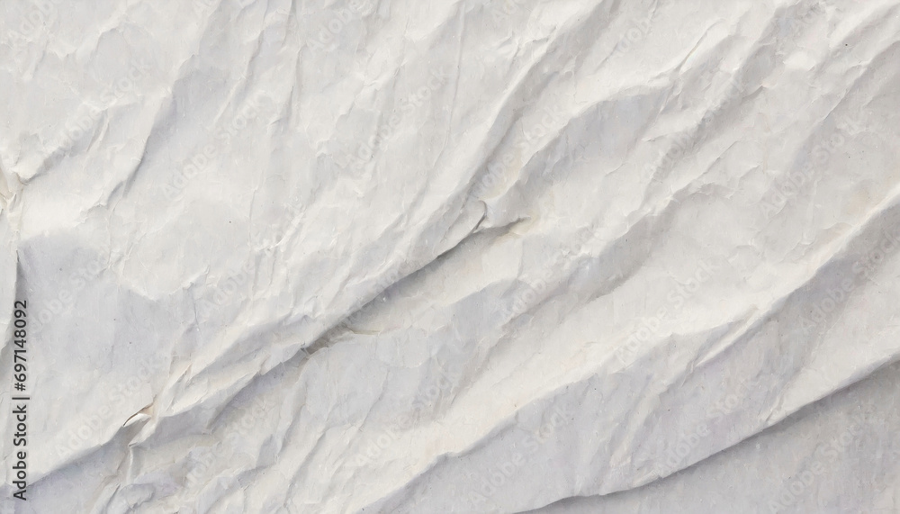 Fototapeta premium White crumpled paper background, texture old for web design screensavers. 