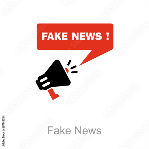 Fake News and news icon concept