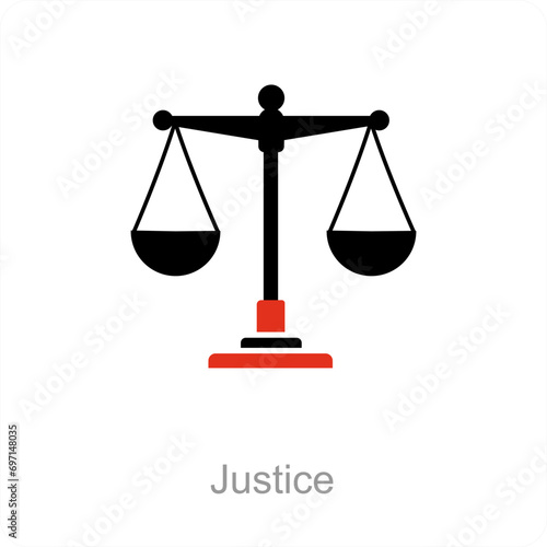 Justice and legal icon concept