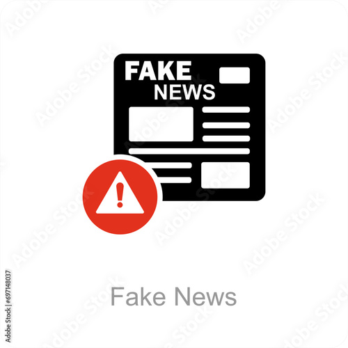 Fake News and news icon concept