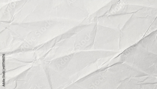 White crumpled paper background, texture old for web design screensavers. 