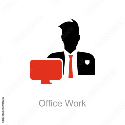 Office Work and managemnet icon concept photo