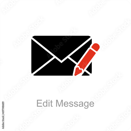 Edit Message and edit icon concept