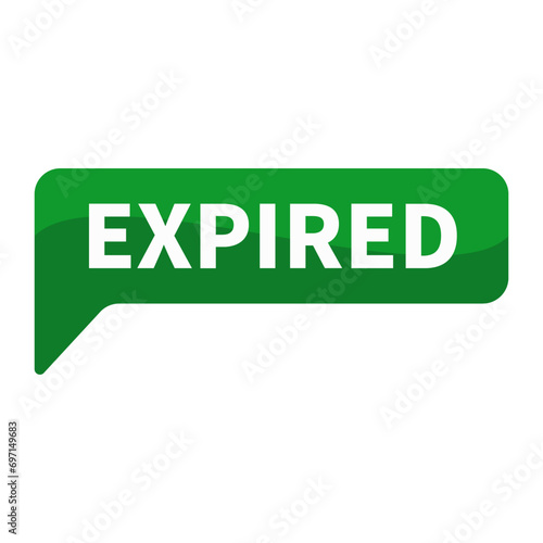 Expired In Green Rectangle Shape For Sale Information Business Marketing Social Media Promotion Announcement
