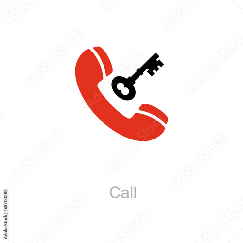 Call and calling icon concept