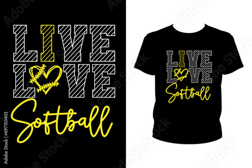Live love softball art file for Cricut and silhouette. You can edit it with Adobe Illustrator.