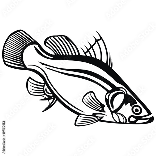 Nile Perch - American Fishes - Logo Fish
