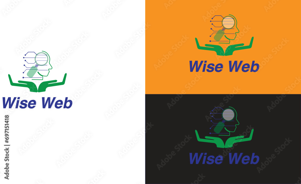 Wise Web Logo, Mental health logo Wise Web Logo, Mental health logo