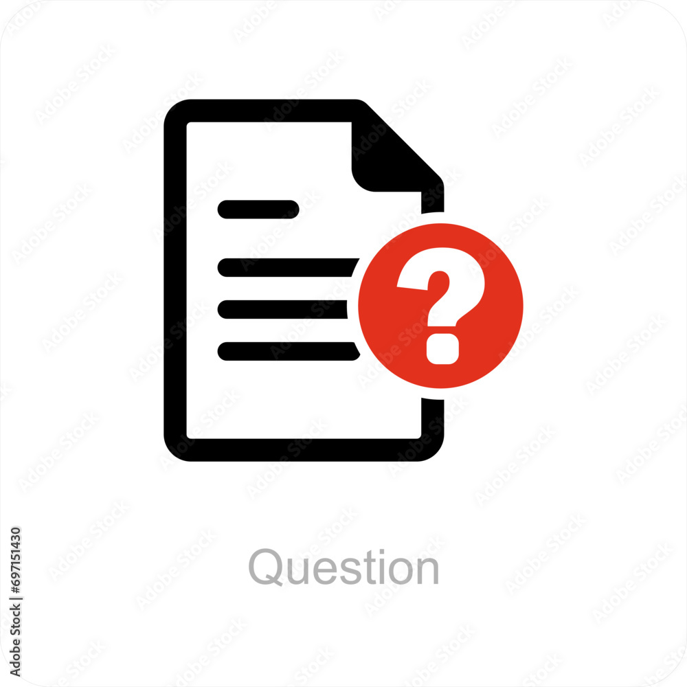 Question and Query Icon Concept Question and Query Icon Concept