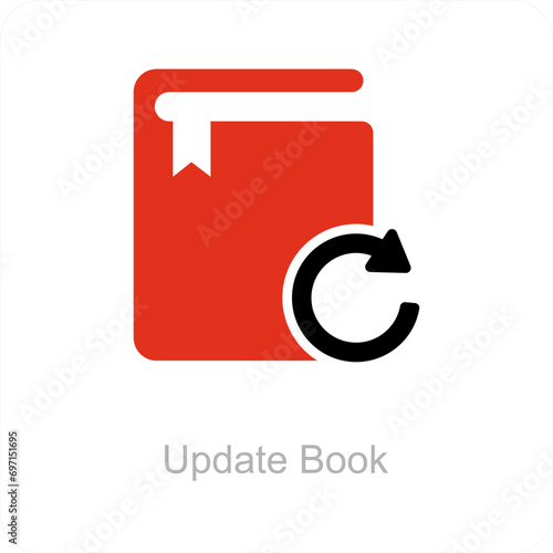 Update Book and Data Icon Concept