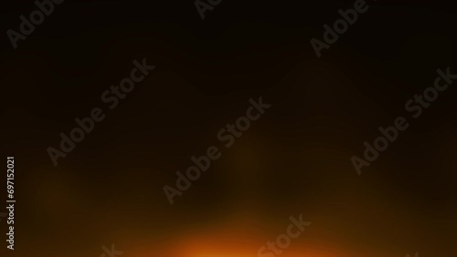 Sffron Color focus overlay blur light passing into fire Smoke slowly floating in Steam moving Loop on a black background, Seamless loop 4K footage , Smoke