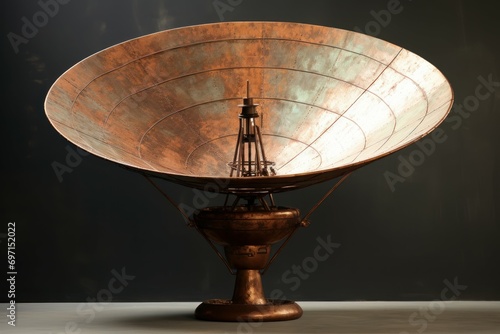 Gigantic Large dish antenna. Radar space telescope. Generate Ai photo