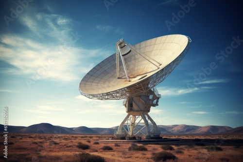 Spherical Large dish antenna. Radar space telescope. Generate Ai