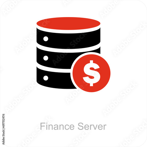 Finance Server and icon concept