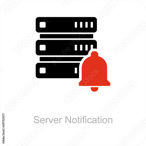 Server Notification and icon concept