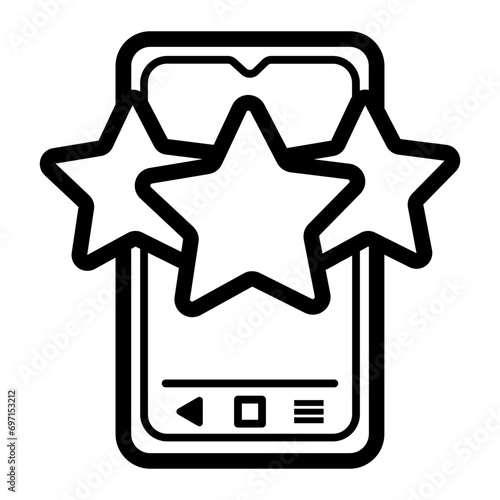 Concept of favorites in social media or best in cellphone